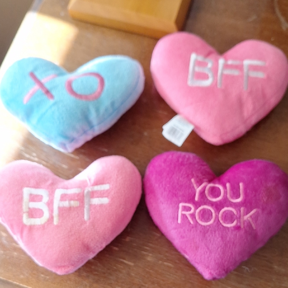 Amazon Pink and Blue Heart Holiday Pillows